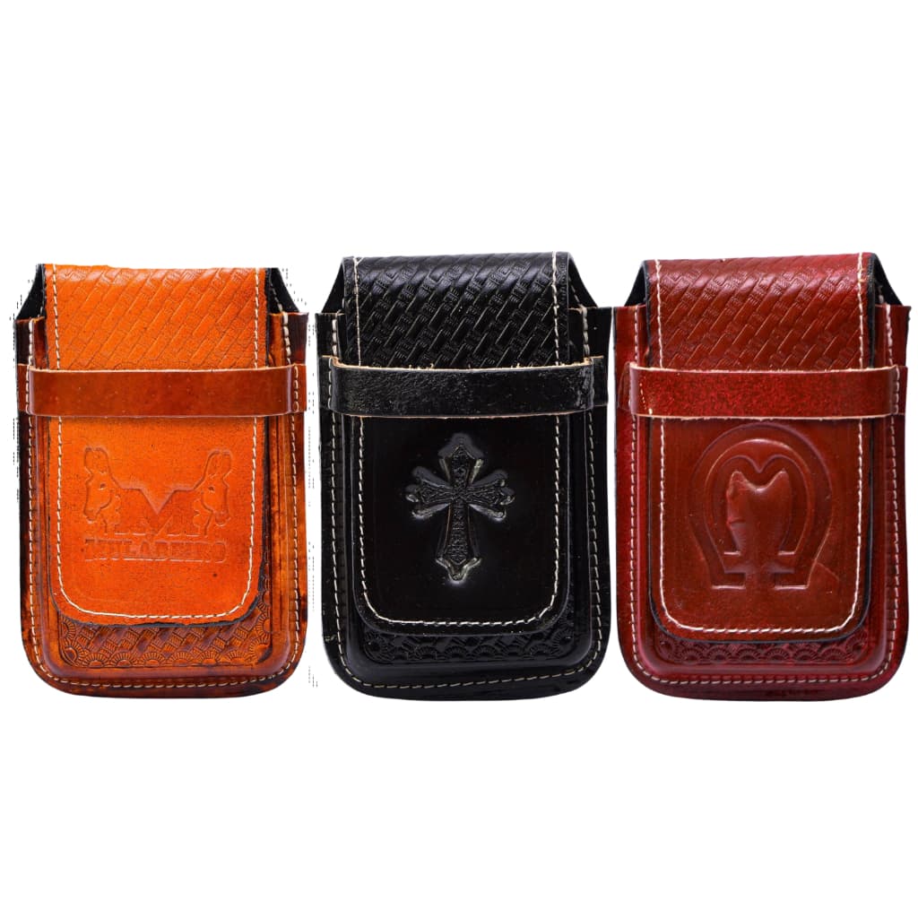 Bainha de Celular Universal Forrada Feita em Couro Legítimo Country Muladeiro Rustico Dura