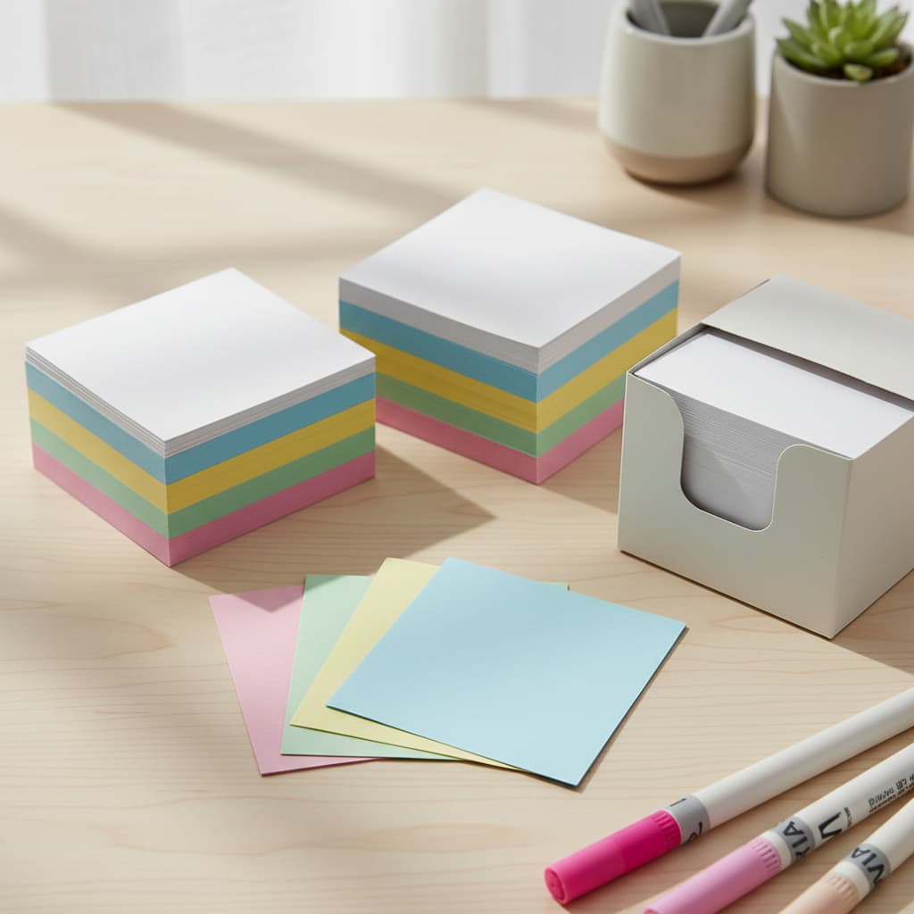 750 Folhas Coloridas Brancas Papel Lembrete e Anotações 75x75mm