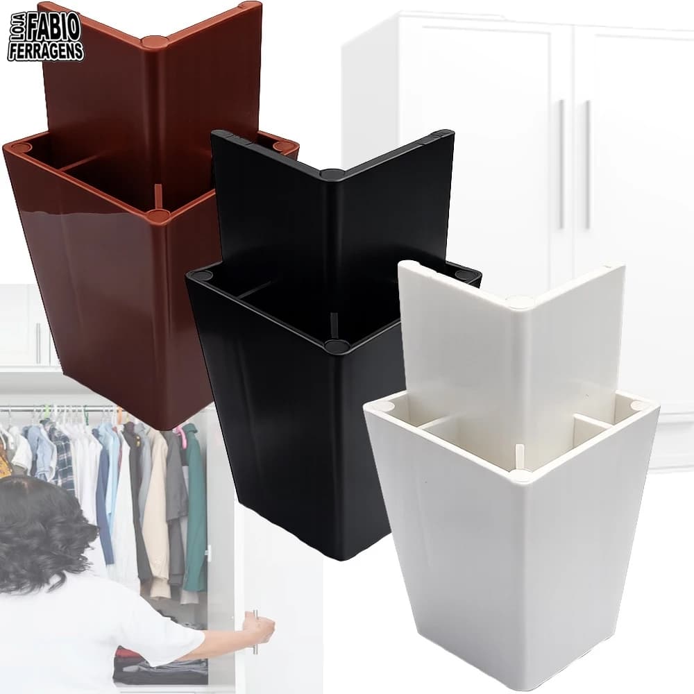 Pe 7cm Guarda Roupa Armario Roupeiro Branco Mogno Preto