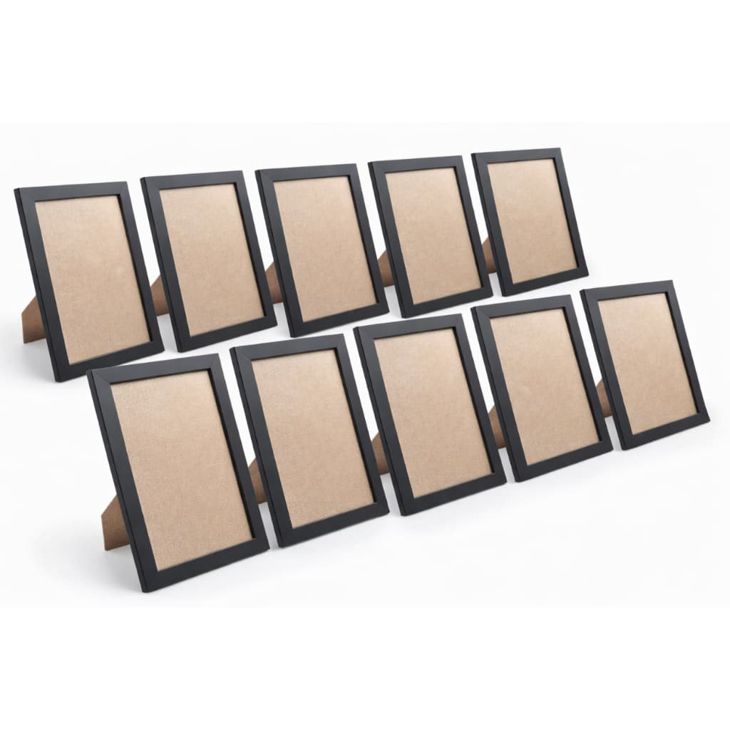Kit com 10 Porta Retratos 15x21cm A5 para Fotos - Moldura Decorativa Parede/Mesa - MDF com Acetato