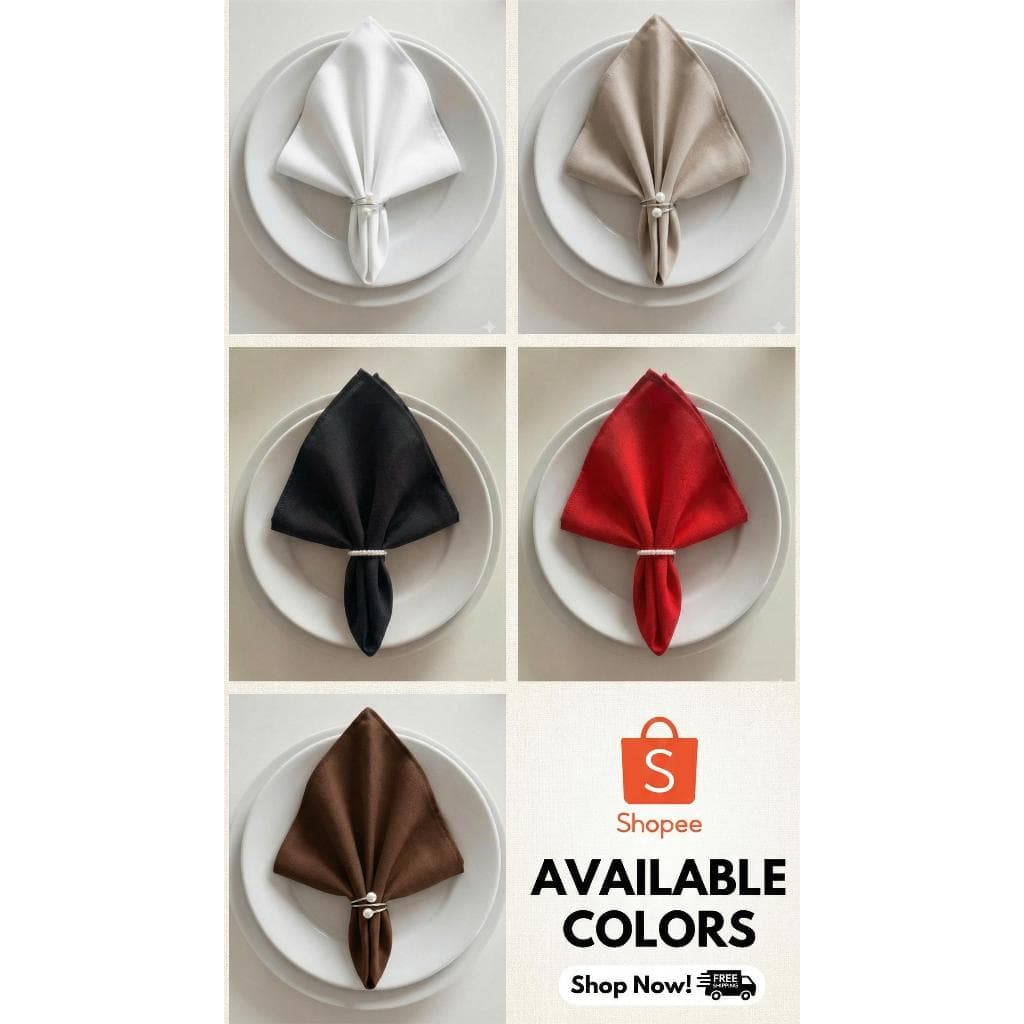 kit 6 Guardanapos Tecido oxford 35x35 em 13 cores disponíveis