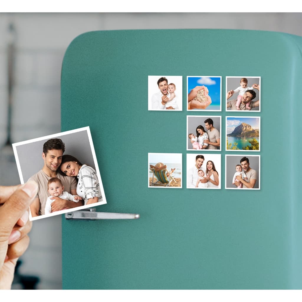 Kit 6 Fotos Instapix Quadradas com Ímã - Revelação Química Profissional (7x7cm) - Não Desbota