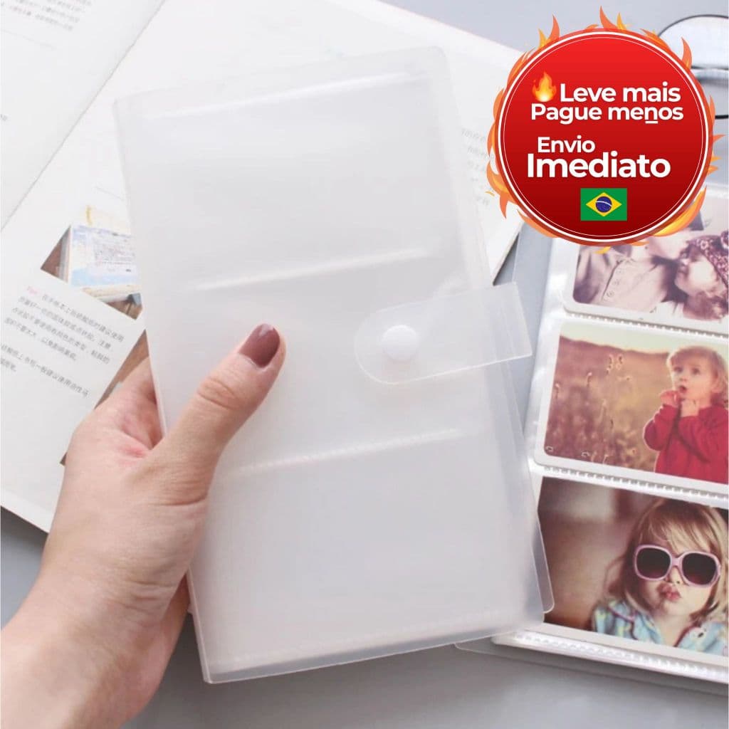 Álbum 120 Bolsos Transparente Auto Vedante Foto Cartão Organizador Photocard