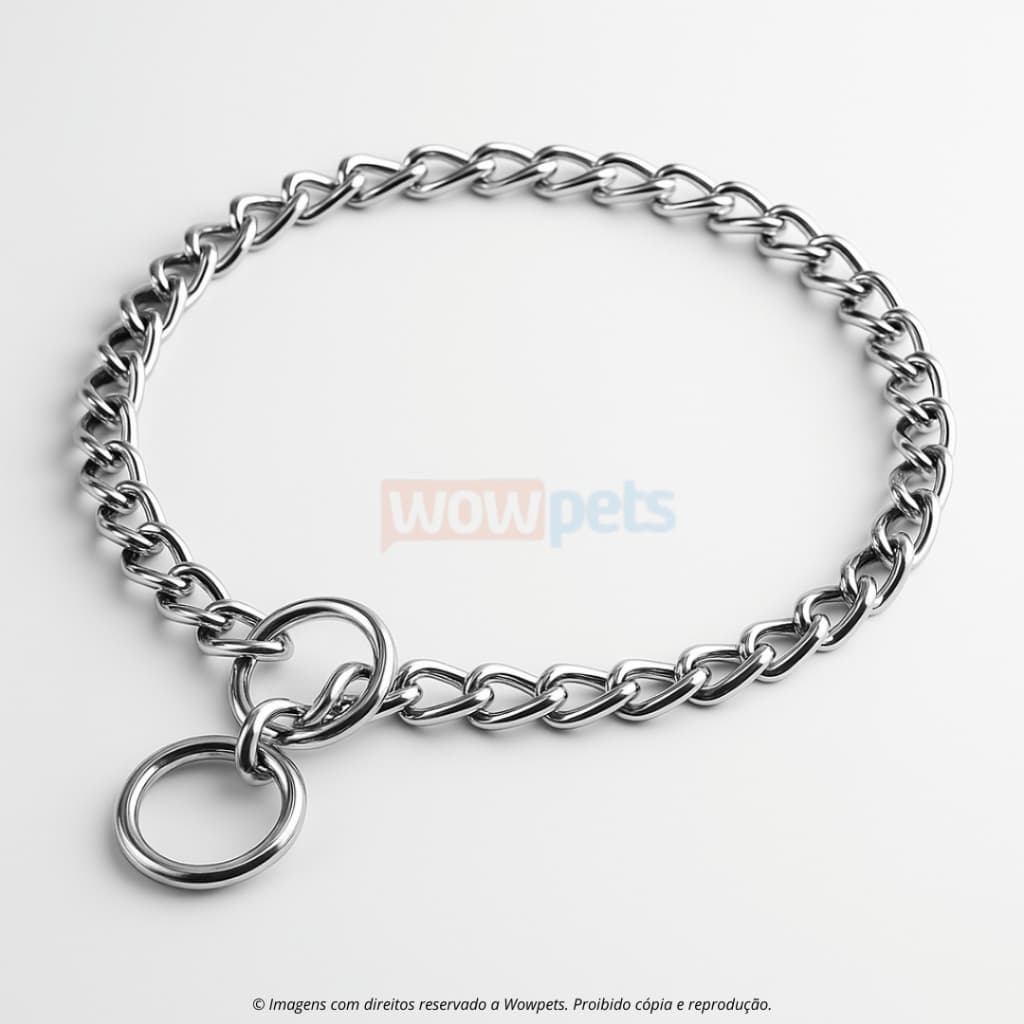 Corrente de Exposição Colar Chato Gargantilha Cães Enforcador