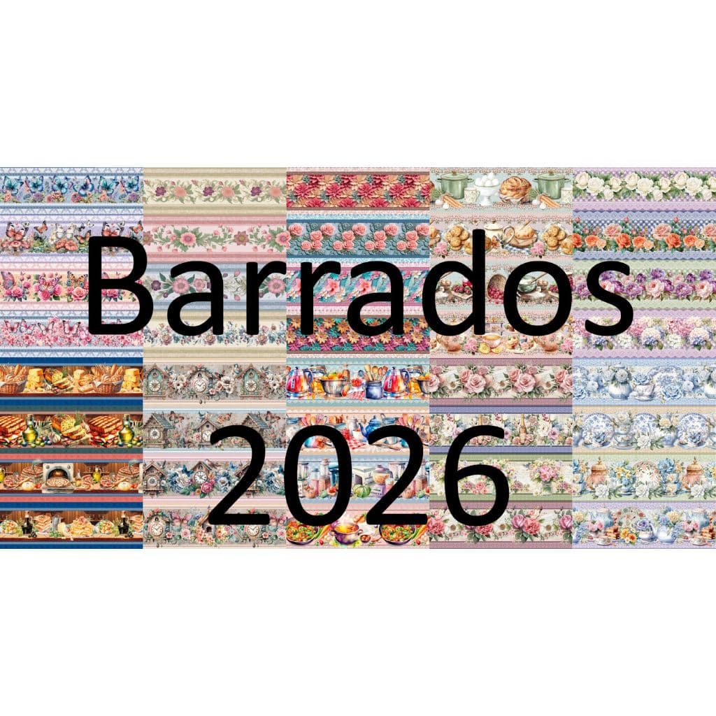 Tricoline Digital Barrados Coleção 11 0,55 x 1,50mt