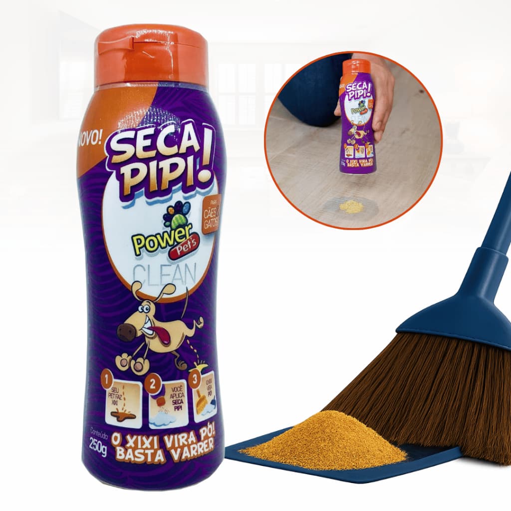 Seca Pipi Xixi Pó Higênico Power Pet´s Cães e Gatos 250g