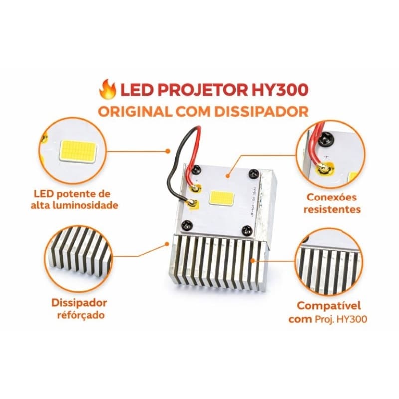 LED PROJETOR HY300 ORIGINAL COM DISSIPADOR