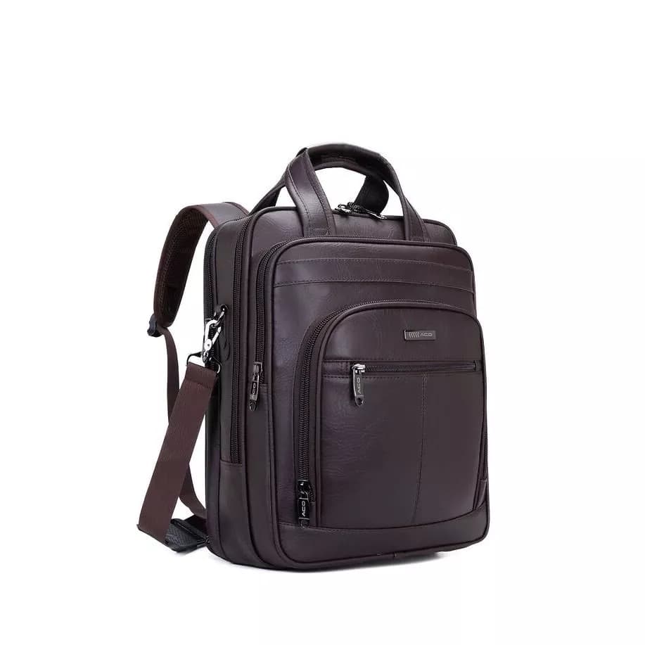 ACO-MOCHILA DE COURO REFORÇADO PORTA NOTEBOOKS PARA DIA A DIA