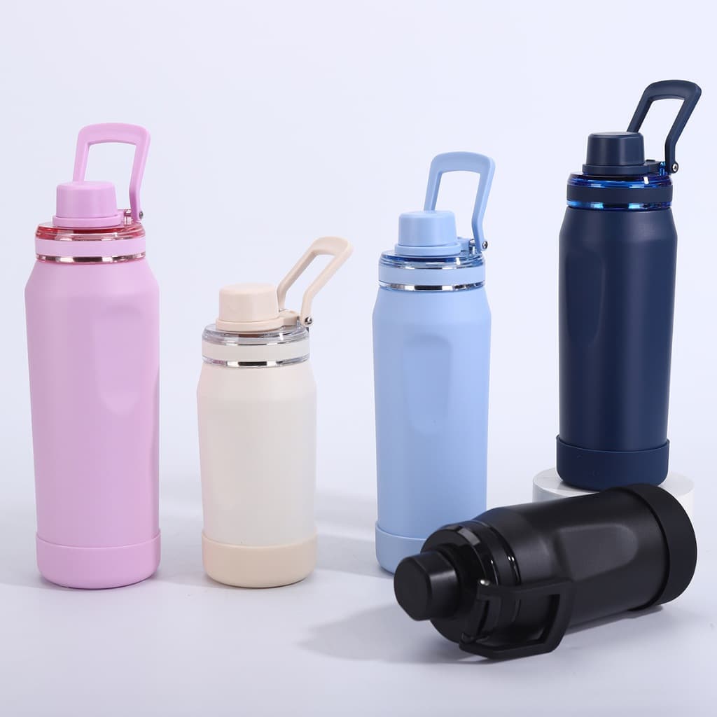 Garrafa Térmica 800ML Inox Premium Tampa Antivazamento Bico Rosqueável Bebida Quente Fria