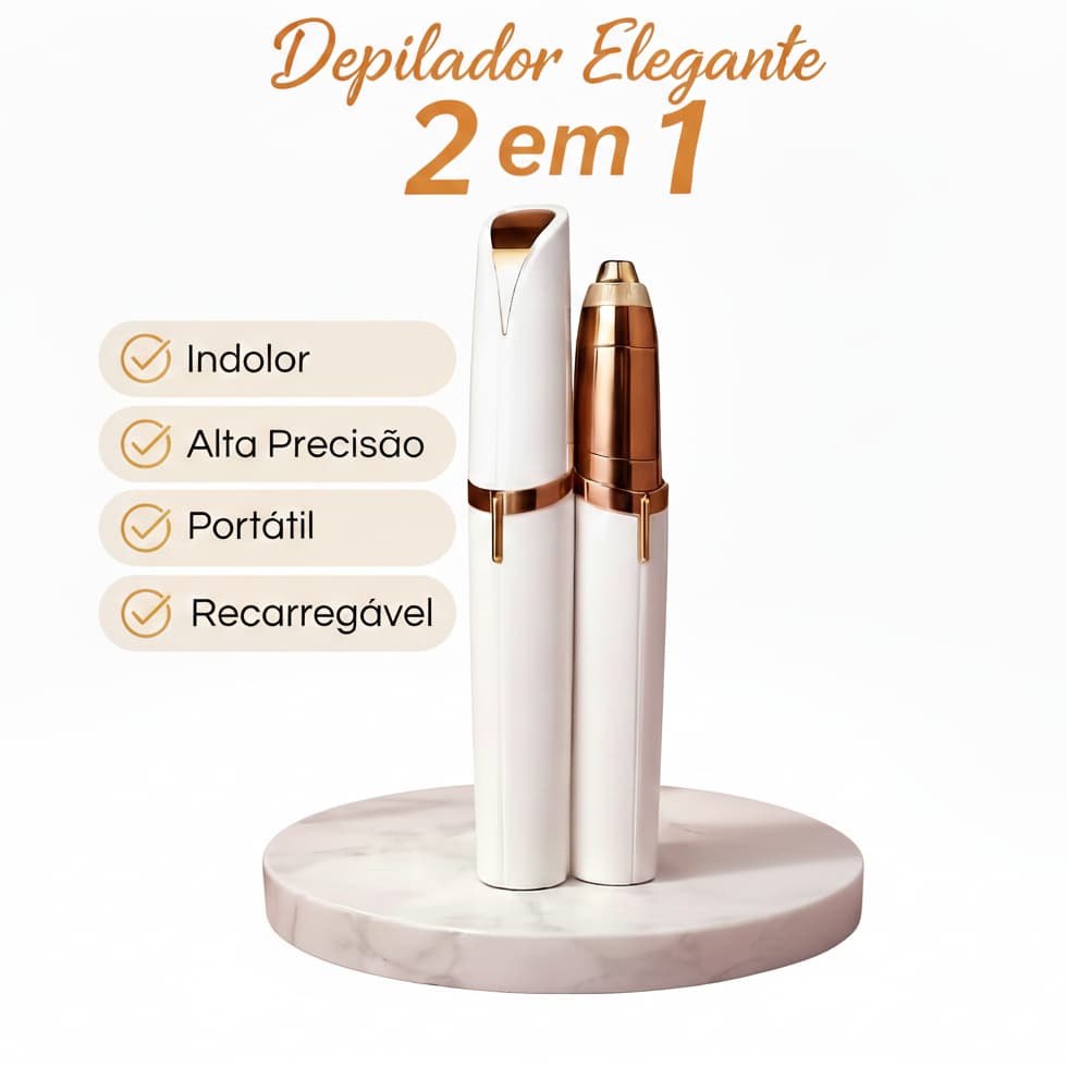 Depilador Elétrico Feminino Recarregável Facial De Sobrancelha Portátil Indolor USB