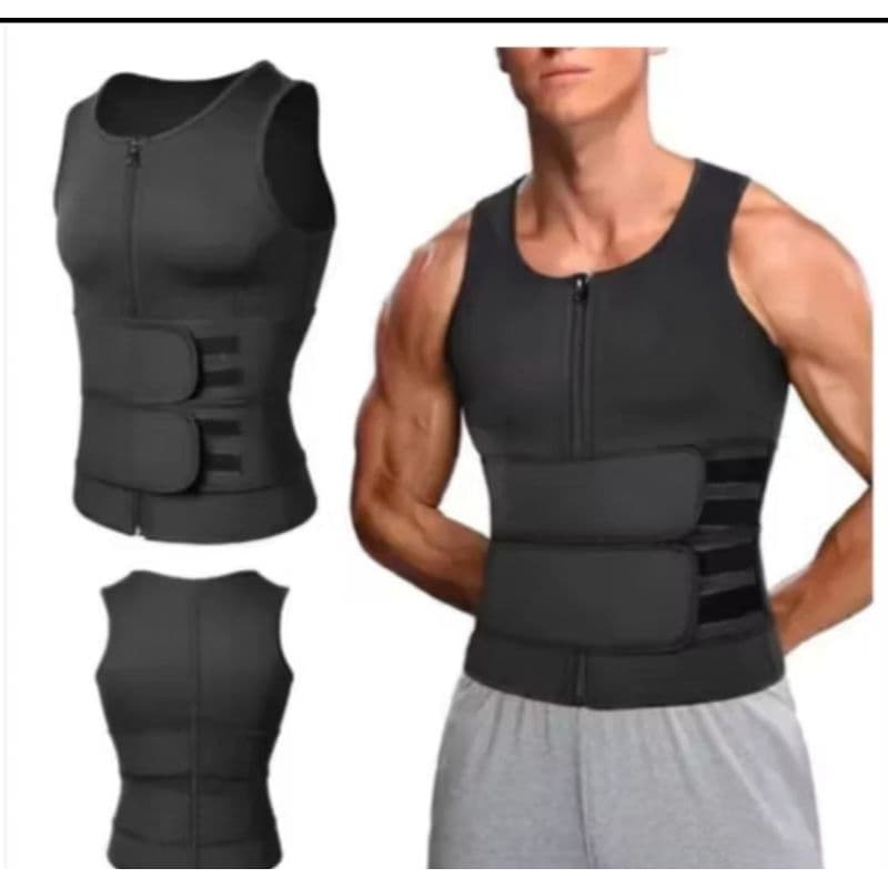 Cinta Abdominal Masculina Power ColeteAjustavel Redutor D Cintura Sauna Queima Gordura