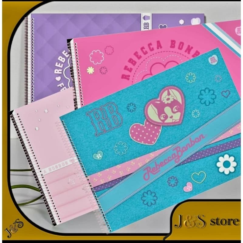 Caderno de Cartografia e Desenho 60 folhas Rebecca Bonbon - Sortido