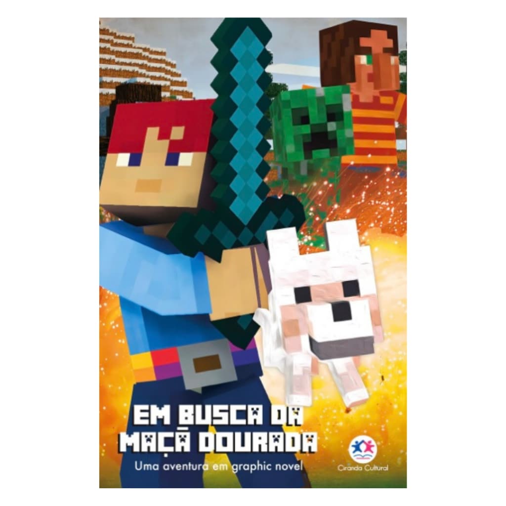 Livro Minecraft - Em Busca Da Maca Dourada - Livro 1
