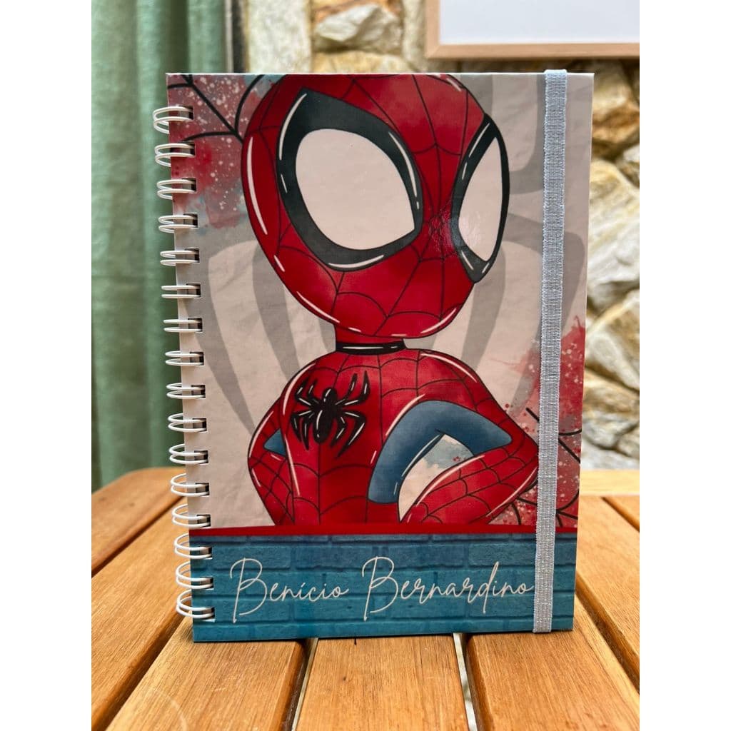 Agenda Infantil / Creche ou Caderno de recados Varios temas ou Homem Aranha - Capa Dura - Laminada