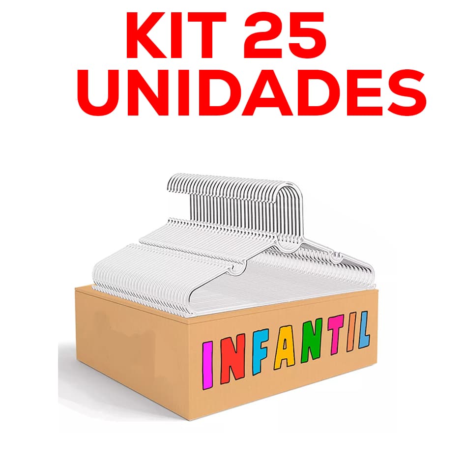25 Cabides Acrílico Transparente Infantil Envio Imediato!