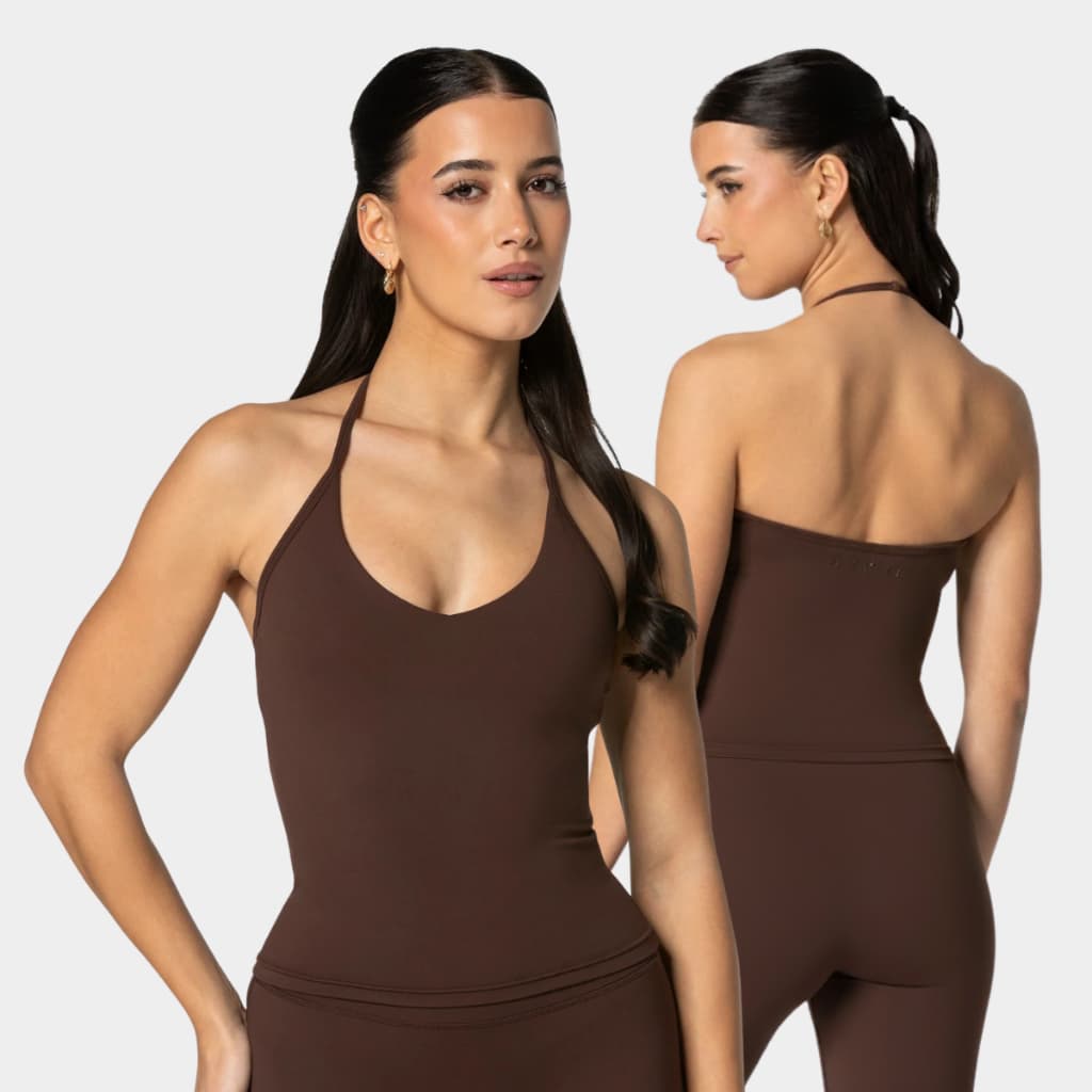 Regata Feminina Suplex Frente Única Halter Top Tube Alcinha Pescoço