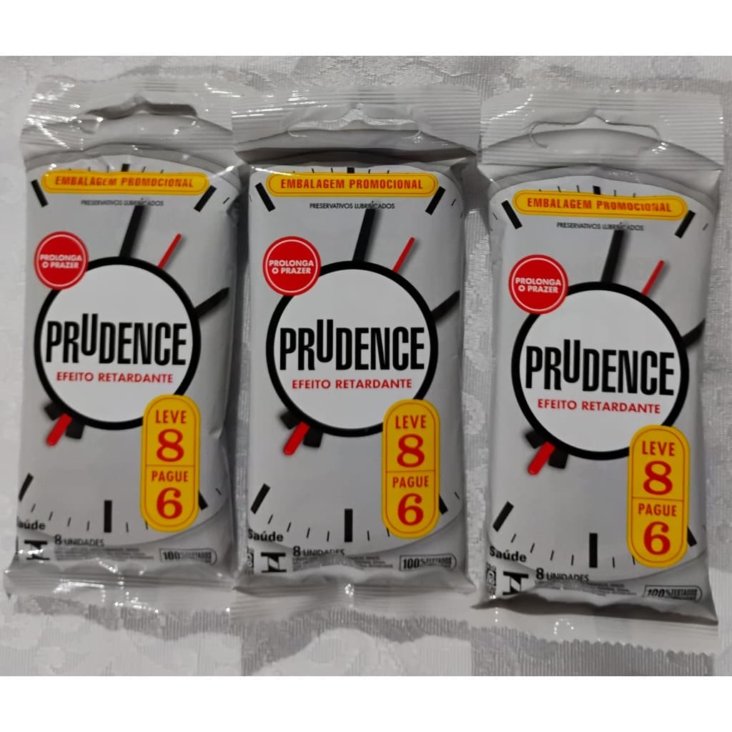 Preservativo Prudence Efeito Retardante - Leve 8 pague 6 - Prolonga o Prazer.