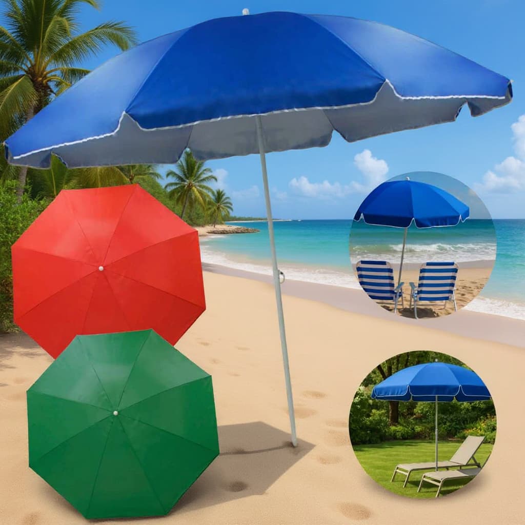 Guarda-sol Grande Gigante 2,32m Praia Piscina Verão 2025 Reforçado Pesca Resistente