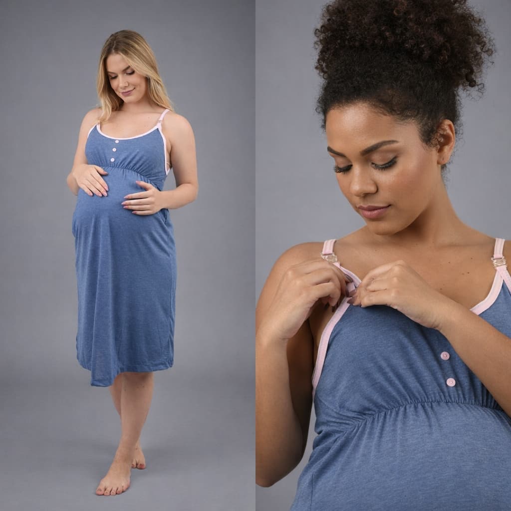 Camisola FB Amamentação Confort Abre Fácil maternidade grávida gestante pós parto adulto