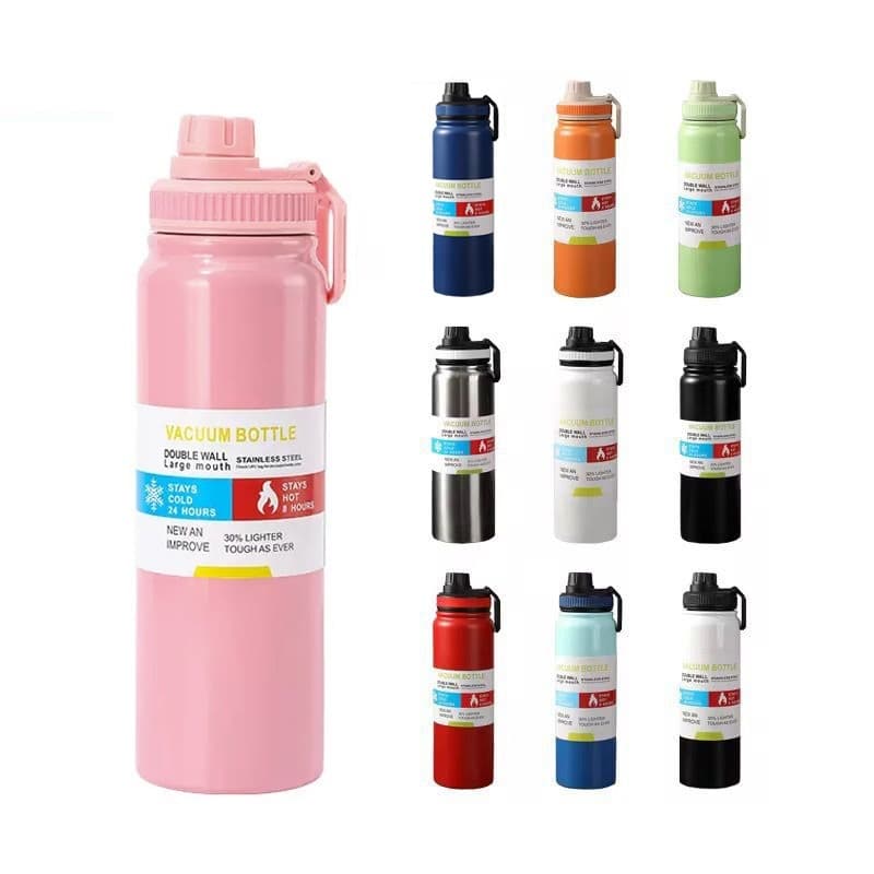 Garrafa Térmica 800ml Espacial Aço Inox - Mantém Quente e Frio 24h-O13