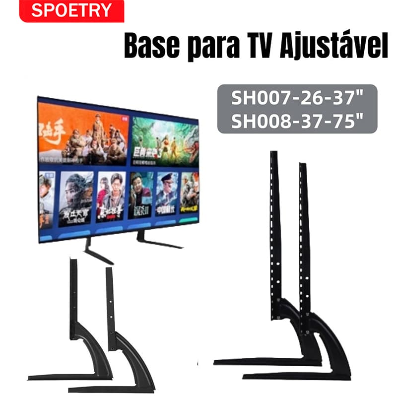 Suporte TV Lorben Base Mesa Rack 37 a 75 Polegadas Suporta até 50kg