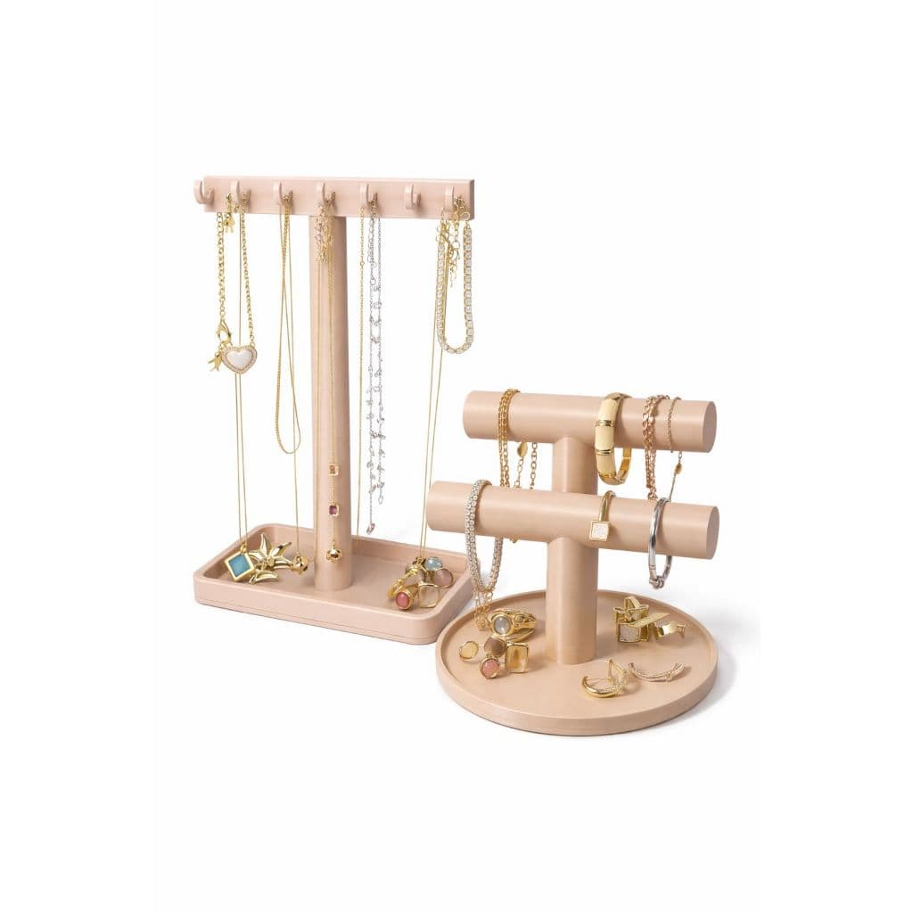 Kit Organizador de Joias Porta Colares Pulseiras Aneis Suporte decorativo