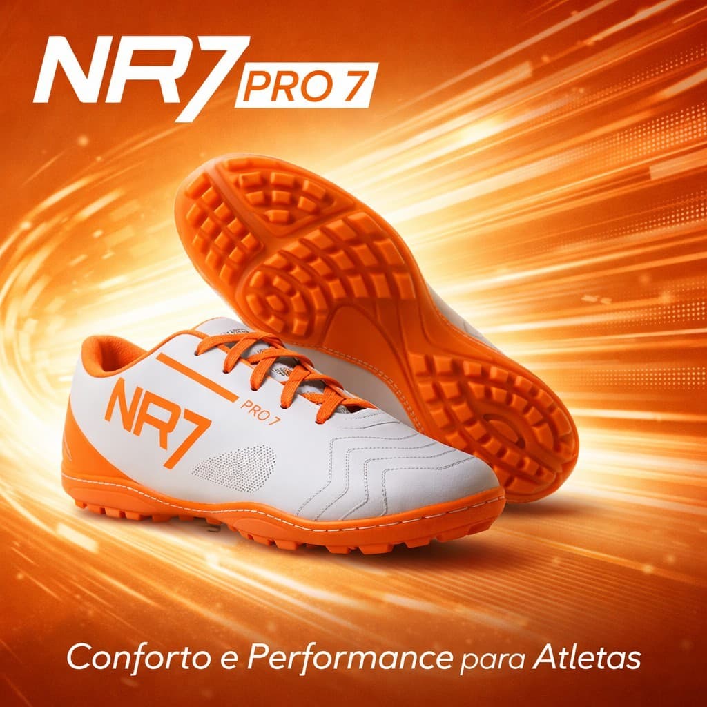 Chuteira de Campo Com Sola De Alta Aderencia e Cadarco Ajustavel Para Estabilidade