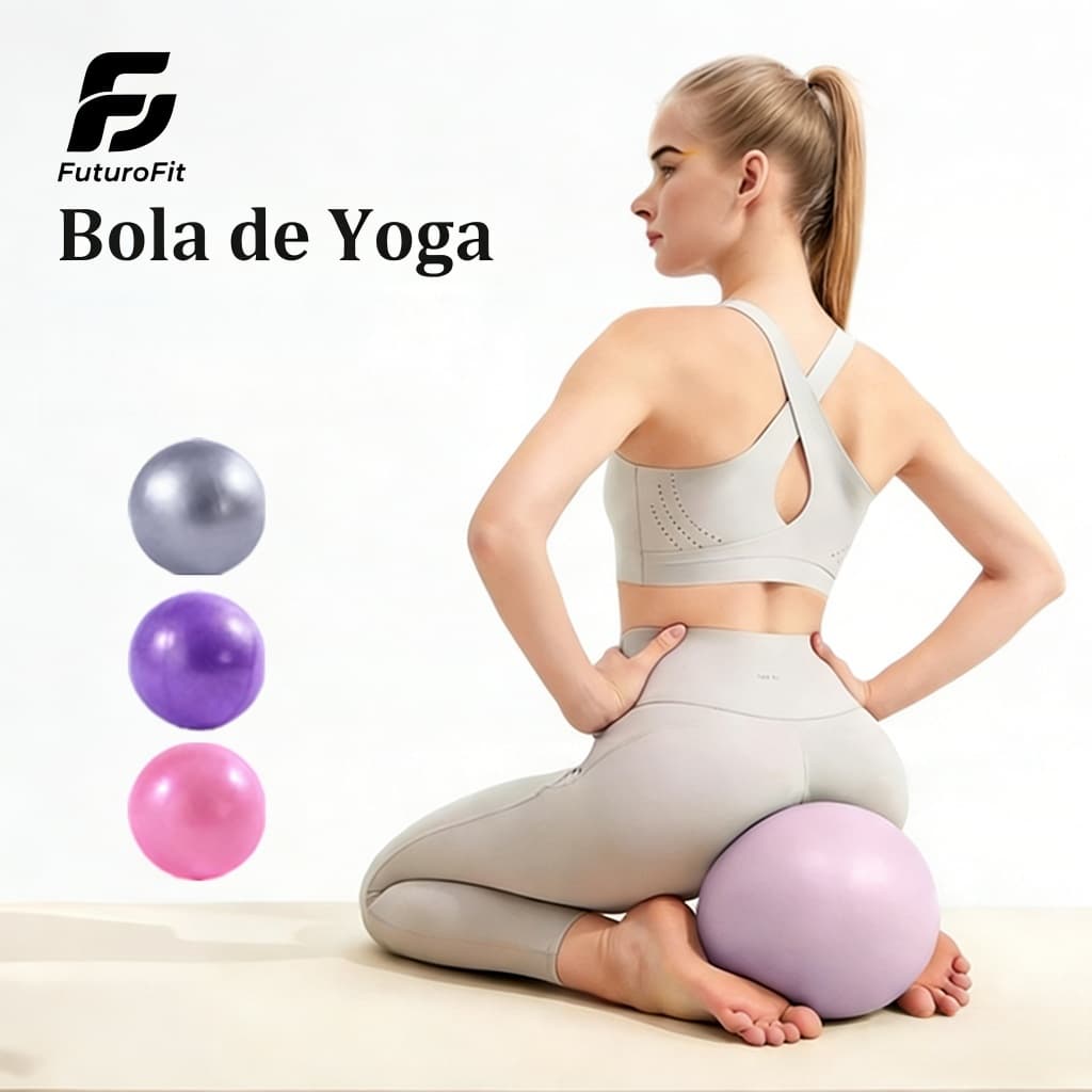 Mini Bola 25cm De PVC Exercício Yoga Pilates Ginastica Treinamento do assoalho pélvico+ Faixas Elásticas