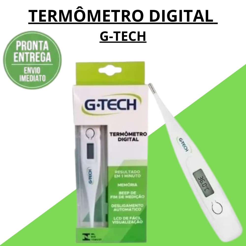 Termômetro Digital G-tech Th1027 Branco Termômetro Clinico Adulto E Infantil
