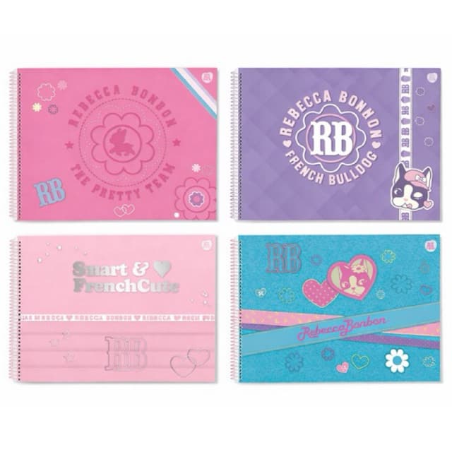 Caderno Rebecca Bonbon Escolar Desenho Cartografia Esboços 60 Folhas Envio Sortido Papel Especial Material Escolar Aulas