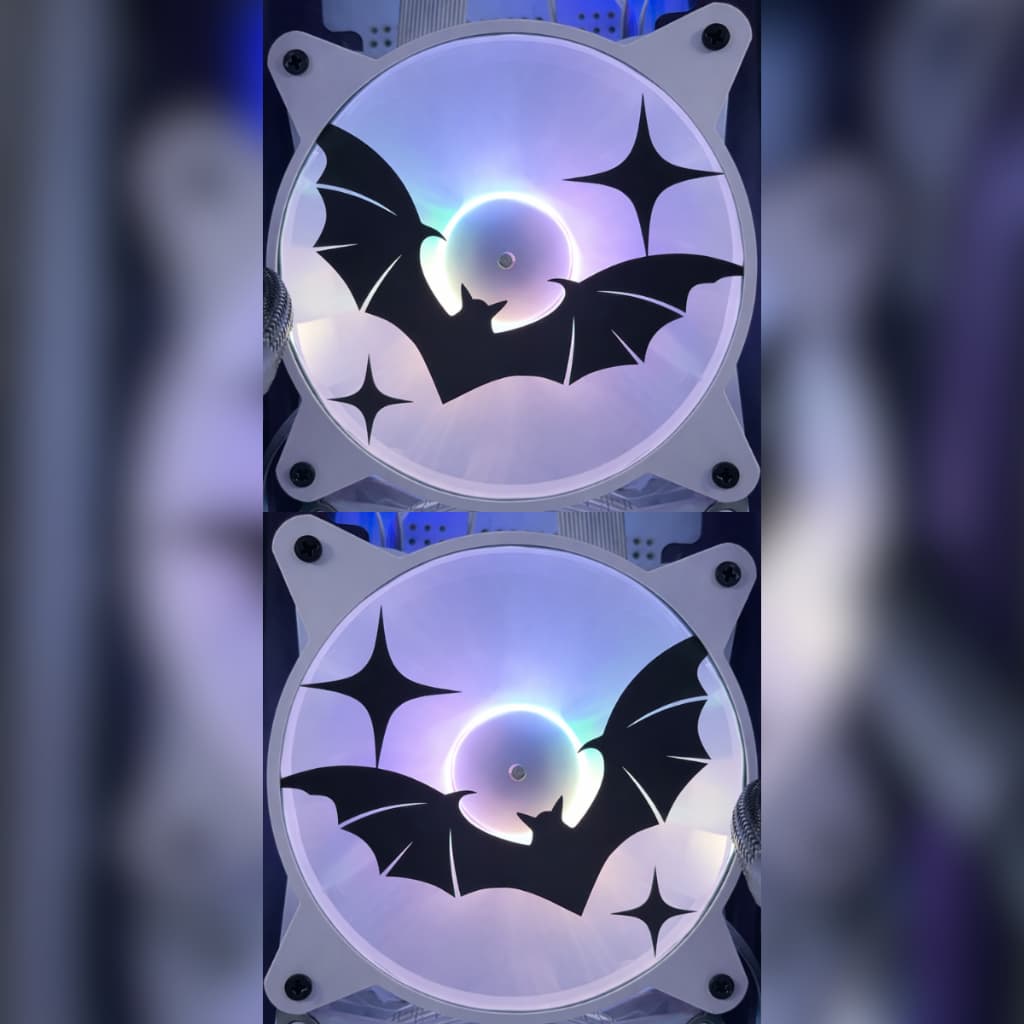 Capa para Ventoinha Fan Water Cooler Grade Fan Morceguinho Modelo A 120 mm PC Gamer Acessório Proteção Cooler