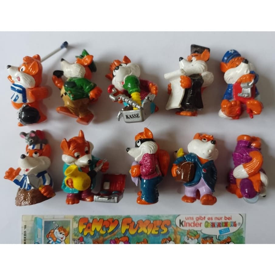 Kinder ovo - Raposas Malandras (ano 1998) falta 1 acessório no ultimo boneco (pode haver algum desgaste na pintura)