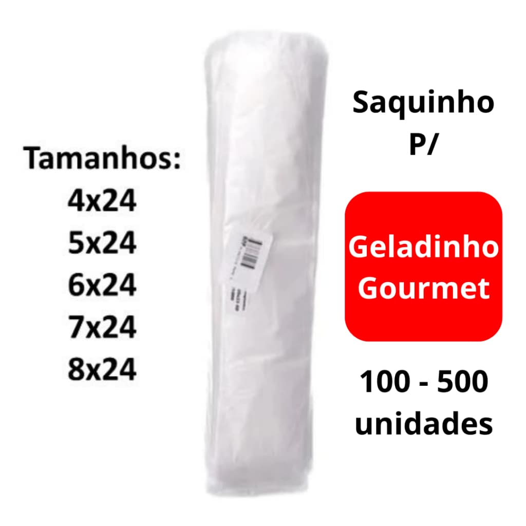 Saquinho Para Geladinho Gourmet Diversas Medidas