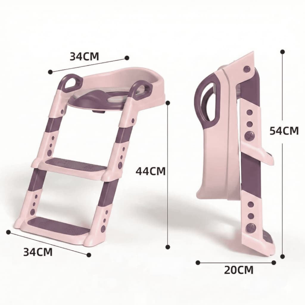 Assento Redutor Infantil com Escada Dobrável Antiderrapante  Seguro, Ajustável e Fácil de Guardar  Desfralde Rápido