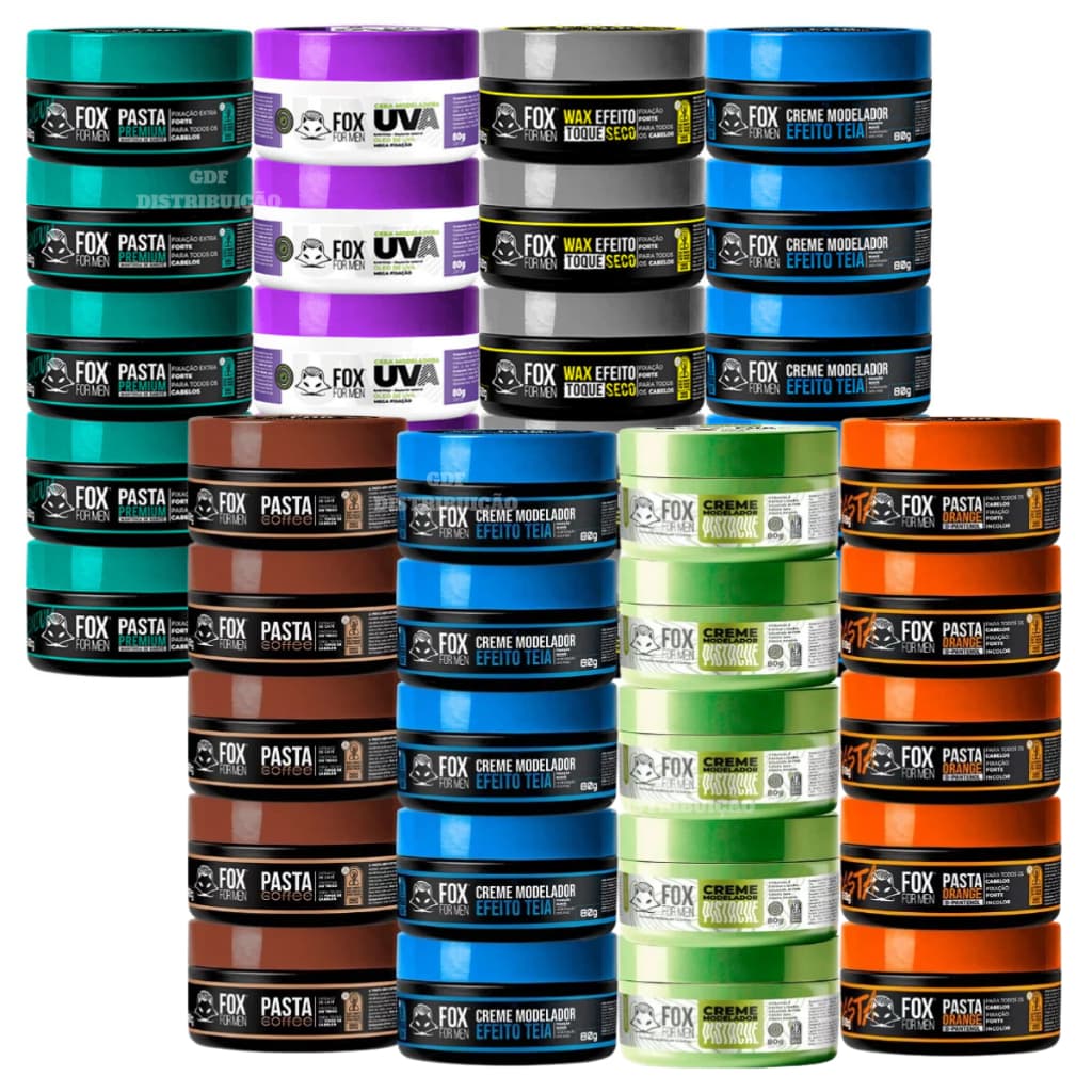 Kit Pasta Modeladora  20 Unidades Fox For men 80g