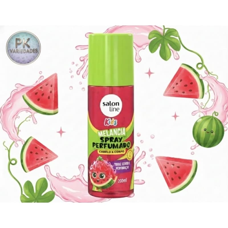 1 ou 2 Unidades Spray Perfumado Melancia Salon Line Kids 200ml