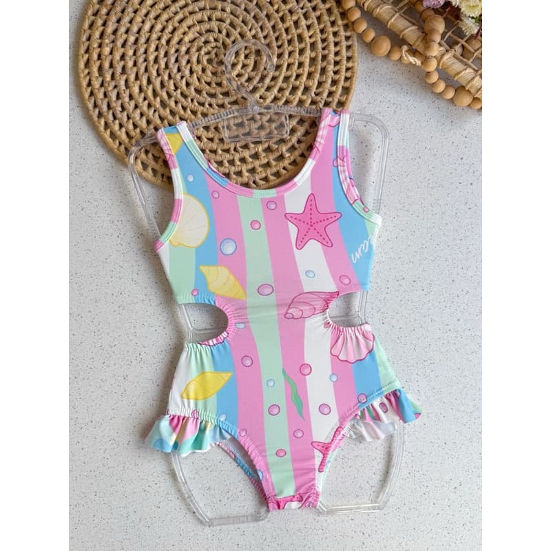 Body maio estampado infantil femenino 02 ao 10
