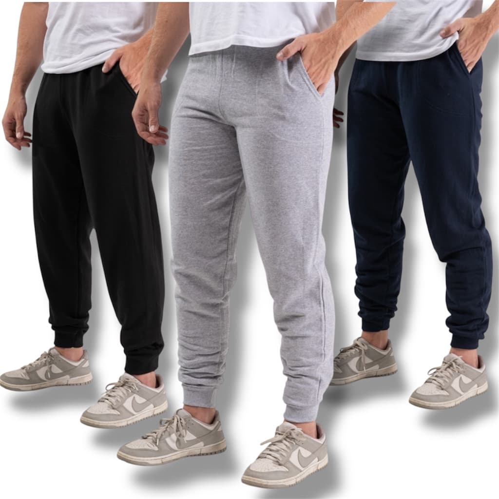 Kit 3 Calça Moletom Inverno Academia Casual Calça Inverno Moletom Kit com 3 Moletom Roupa Inverno