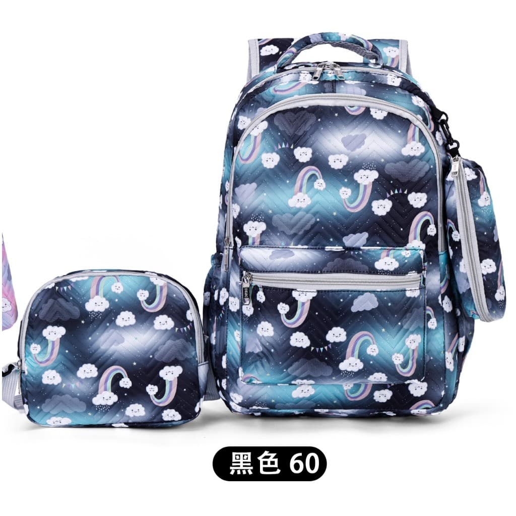 Kit 3 Peças: Mochila  3d Escolar, Impermeavél Reforçada Lancheira Térmica e Estojo Espaçoso Princesa