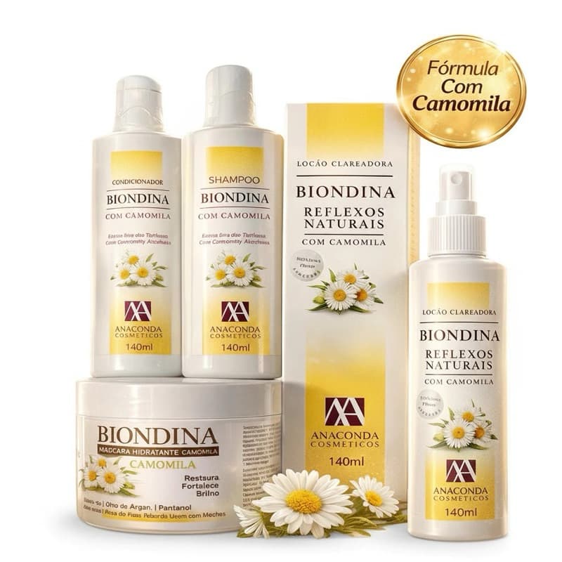 Kit Clareador Hidratante Biondina Anaconda Cosméticos