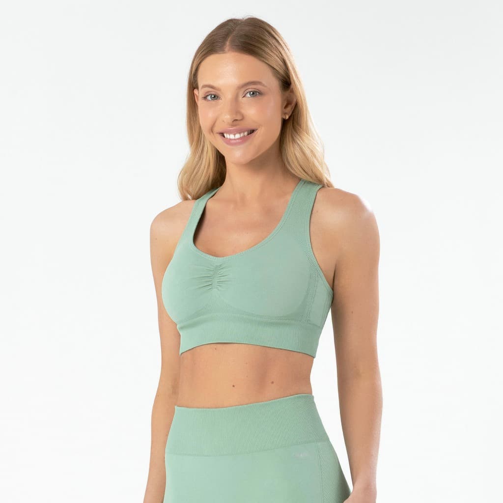 Top Nadador Sem Costura Microfibra Academia Sport Selene