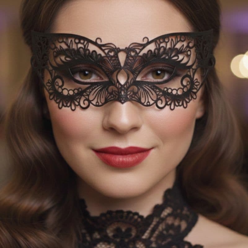 Máscara detalhada para festa e eventos em geral