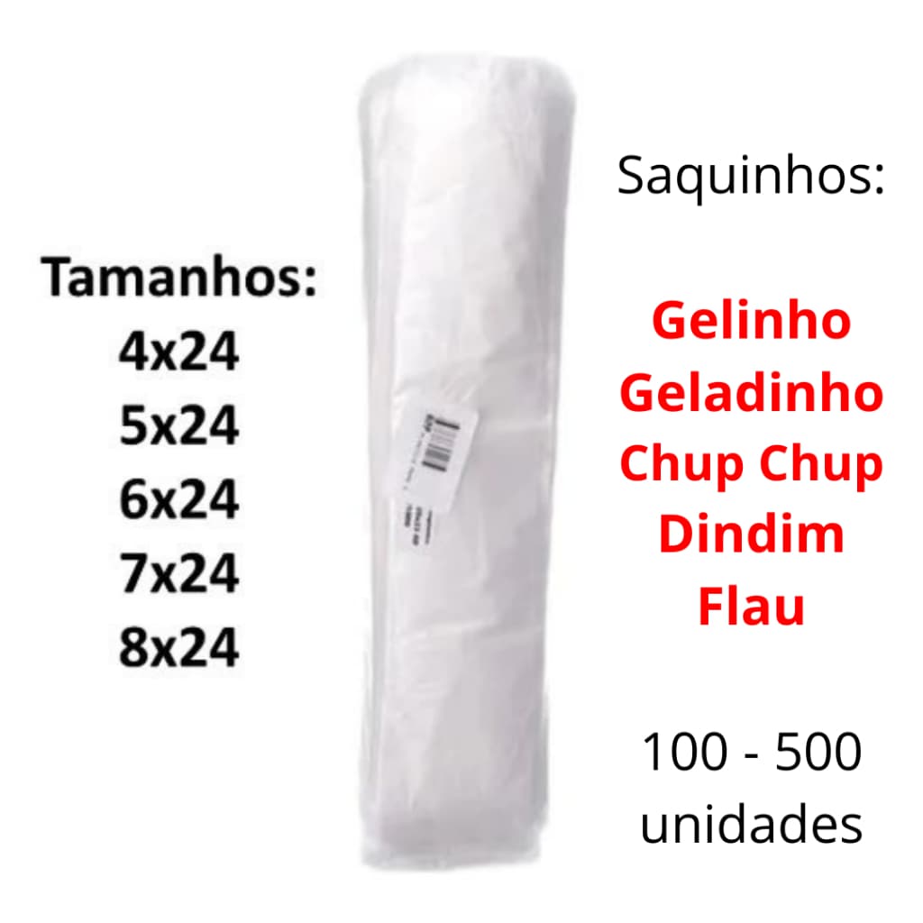 Saquinho Para Geladinho Gourmet Gelinho Sacolé Chup Chup
