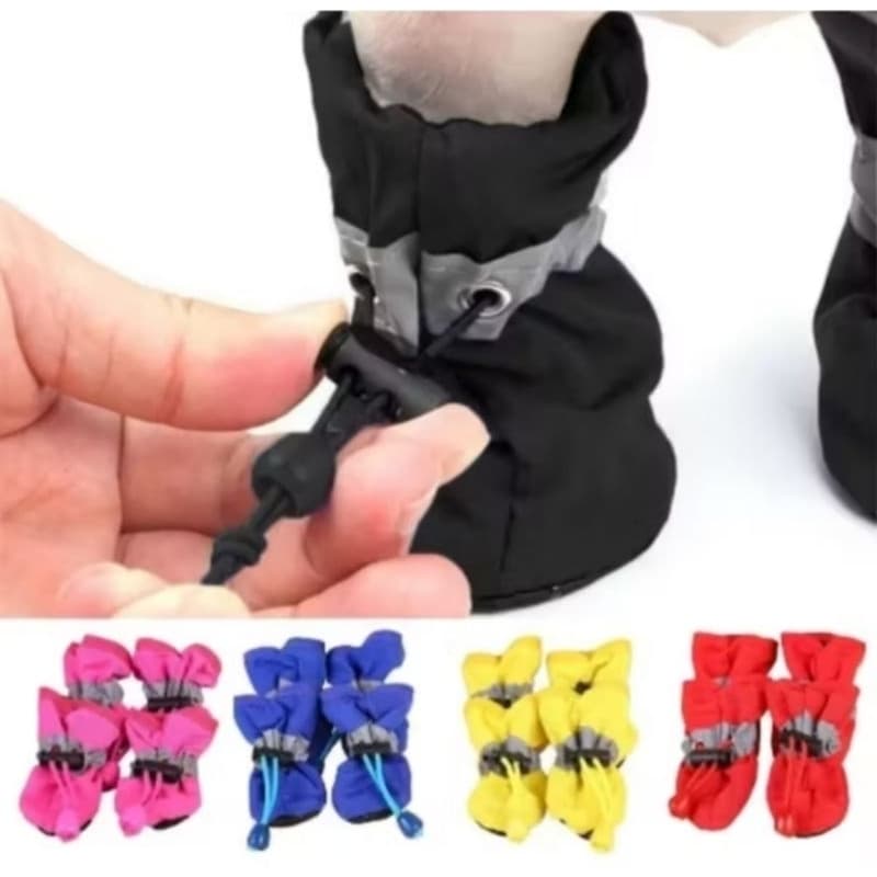 Sapatinho Cachorro Pet Bota Meia Chuva Impermeável Antiderrapantes Calçado Gato Tênis Roupa Calor Frio Sapato