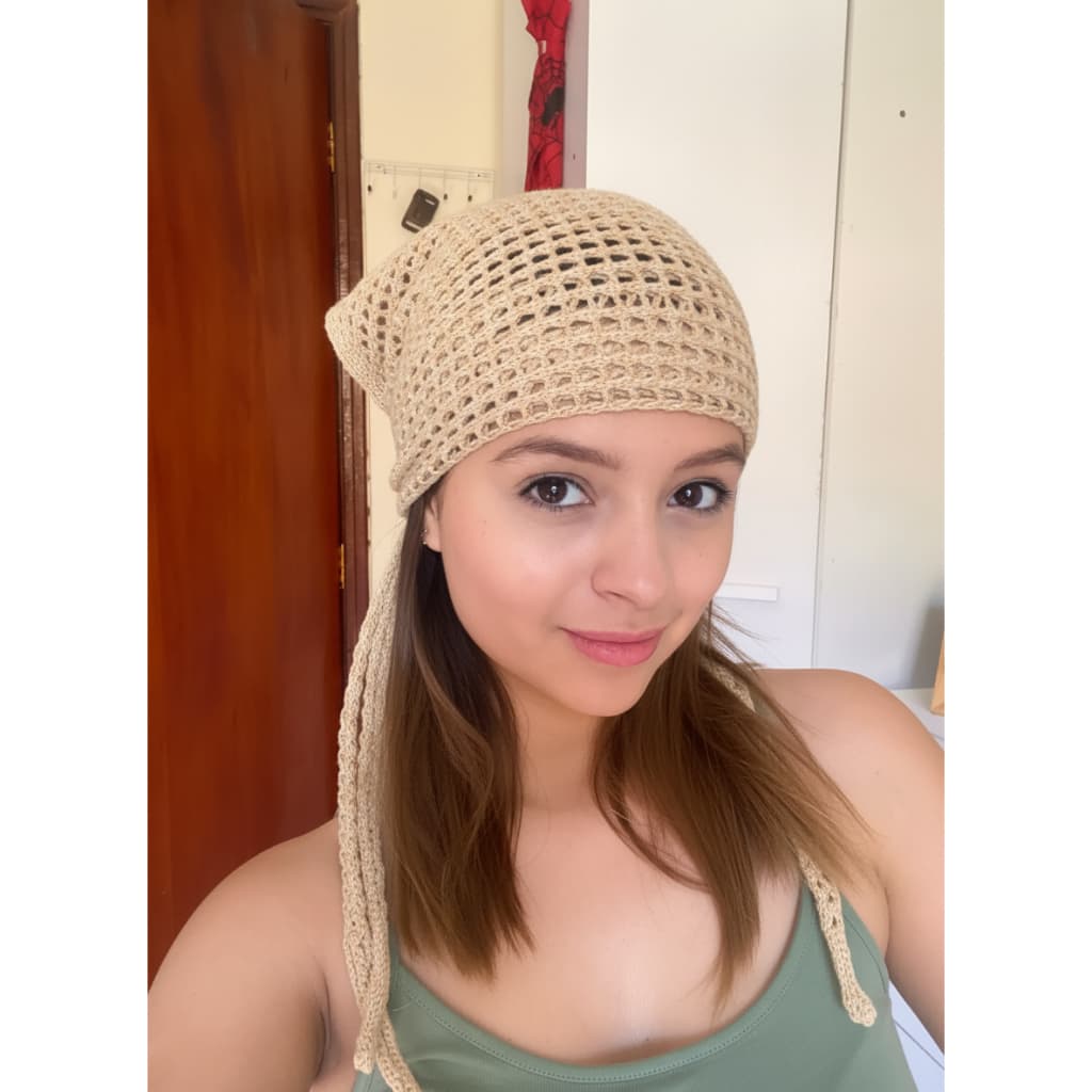 Lenço bandana de tricô ponto crochê saída de praia varias cores moda verão