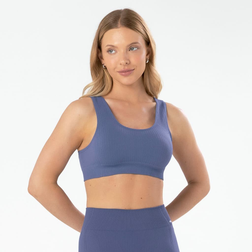 Top Nadador Canelado Sport Sem Costura Fitness Academia Selene