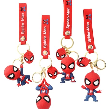 Chaveiro Homem-Aranha Silicone 3D Para Mochila/Chaves Presente