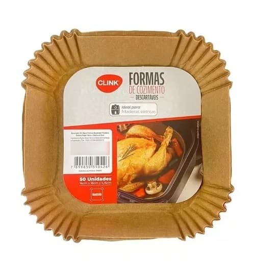 50 Forma de Papel Para Air Fryer Tapete Forro Protetor Descartável Promoção