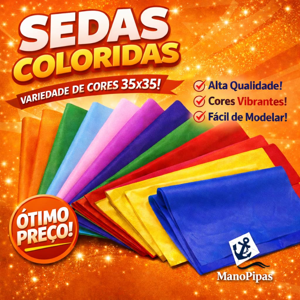 Papel de Seda 35x35cm Branco e Colorido | Pacote c/ 100 Folhas | Artesanato, Pipas e Embalagens Opção Escolher as MISTAS