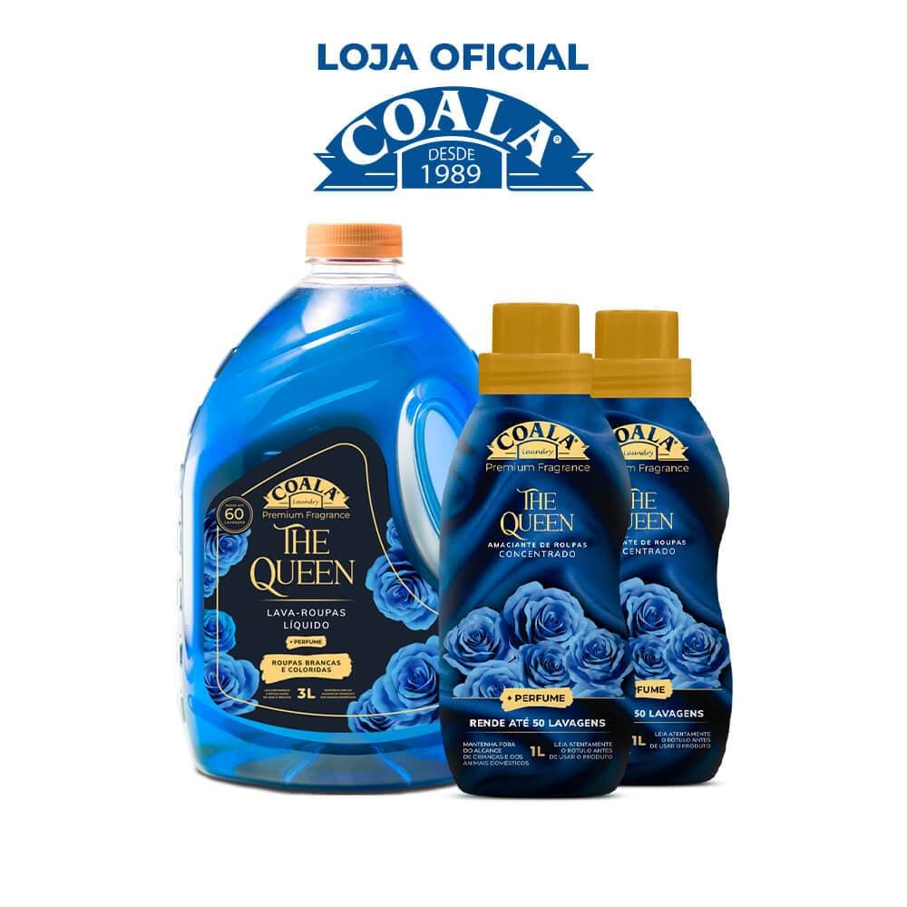 Kit Coala Laundry 1 Lava Roupas 3L + 2 Amaciante - The Queen